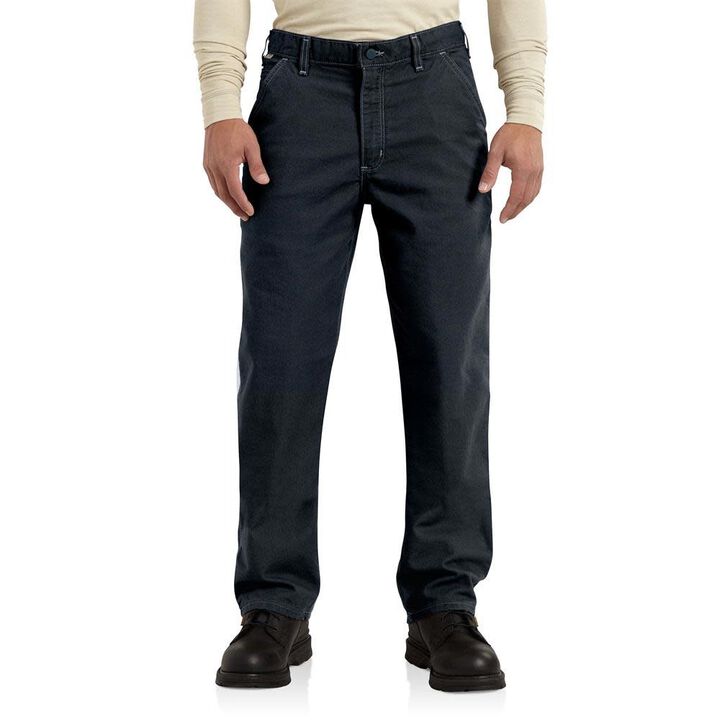 Carhartt Men's 36 Inch Waist Cotton/Nylon Work Dungaree Jeans, Dark Navy