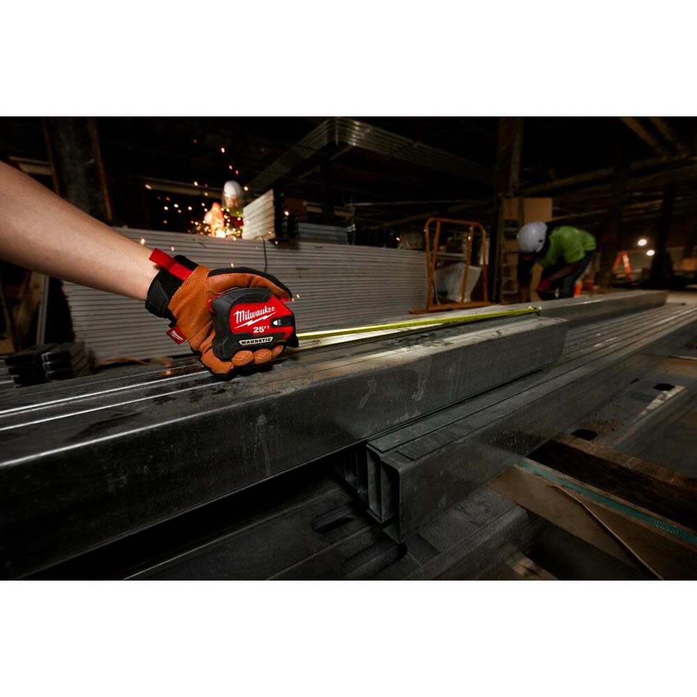 Milwaukee 25ft Wide Blade Magnetic Tape Measure with 100L Light, large image number 8