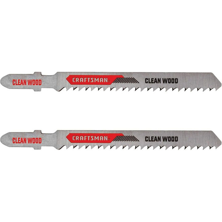 CRAFTSMAN 3-5/8 Inch 10 Tpi T-Shank Wood Cutting Jig Saw Blades, 2 Pack