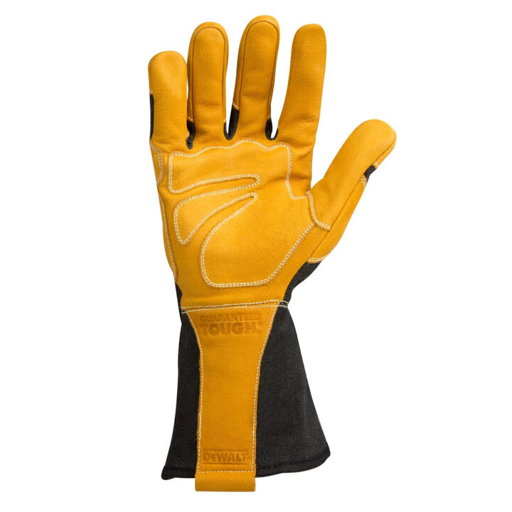 DEWALT Welding Gloves Small Black/Yellow Premium Leather MIG/TIG, large image number 2