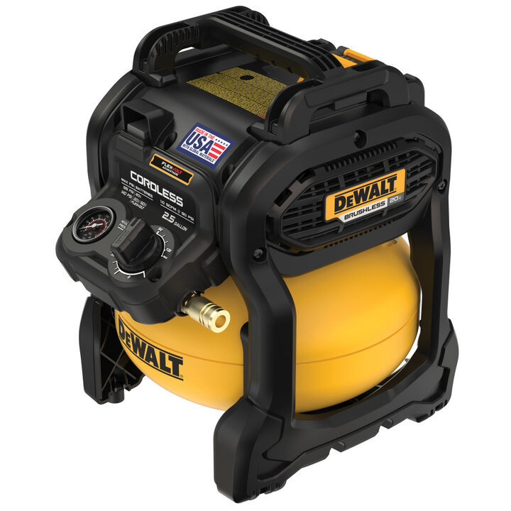 DEWALT 2 1/2 Inch Gallon 140 PSI Portable 20V Cordless Air Compressor Kit with FLEXVOLT Advantage 6 Ah FLEXVOLT Battery and Charger