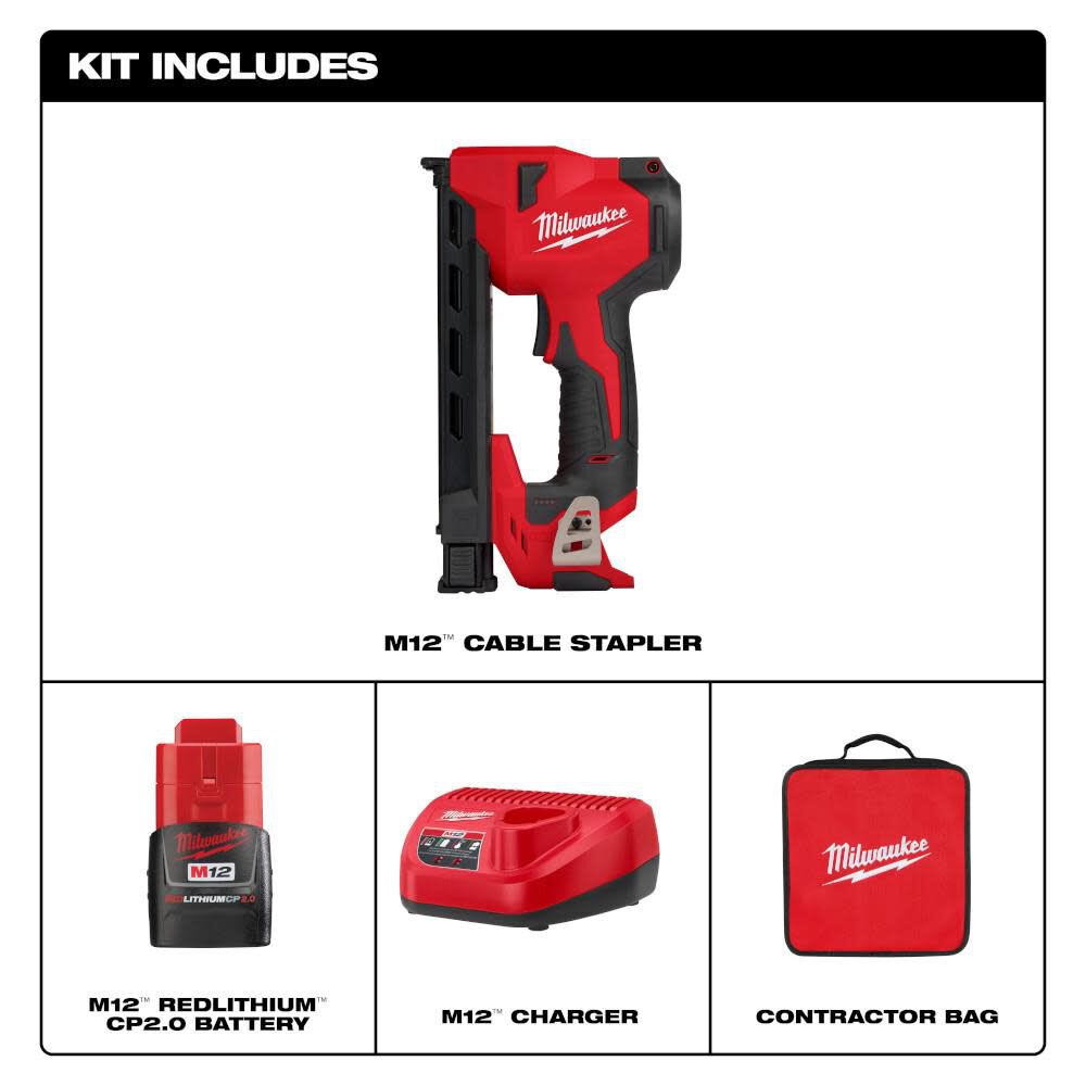 Milwaukee M12 Cable Stapler Kit, large image number 3