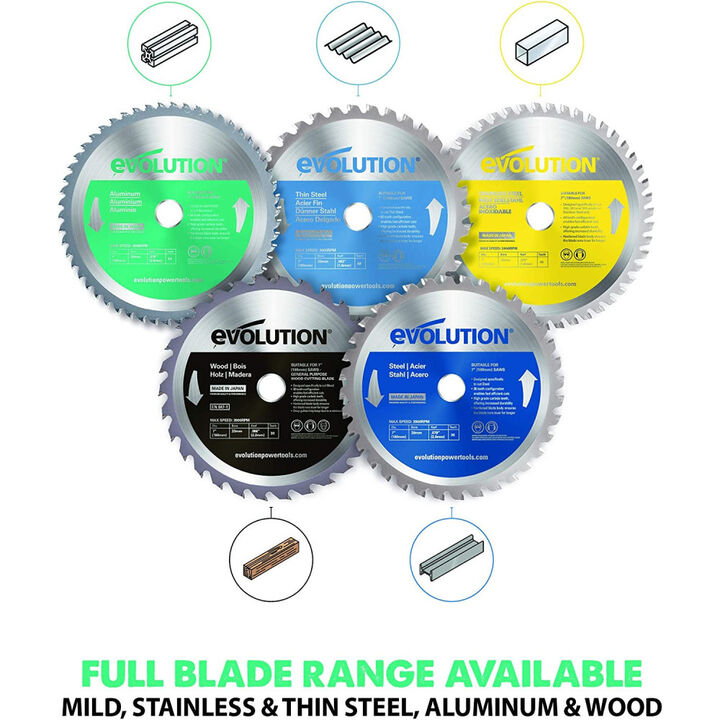 Evolution Power Tools 7in x 54T Aluminum Cutting Circular Saw Blade, large image number 3