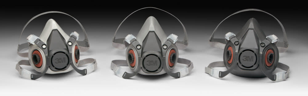 3M Half Facepiece Reusable Respirator 6100/07024(AAD) Small, large image number 2