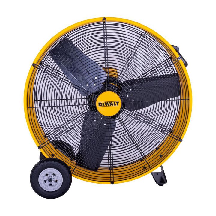 DEWALT 30 Inch 8000 CFM Drum Fan with 12 Ft Cord