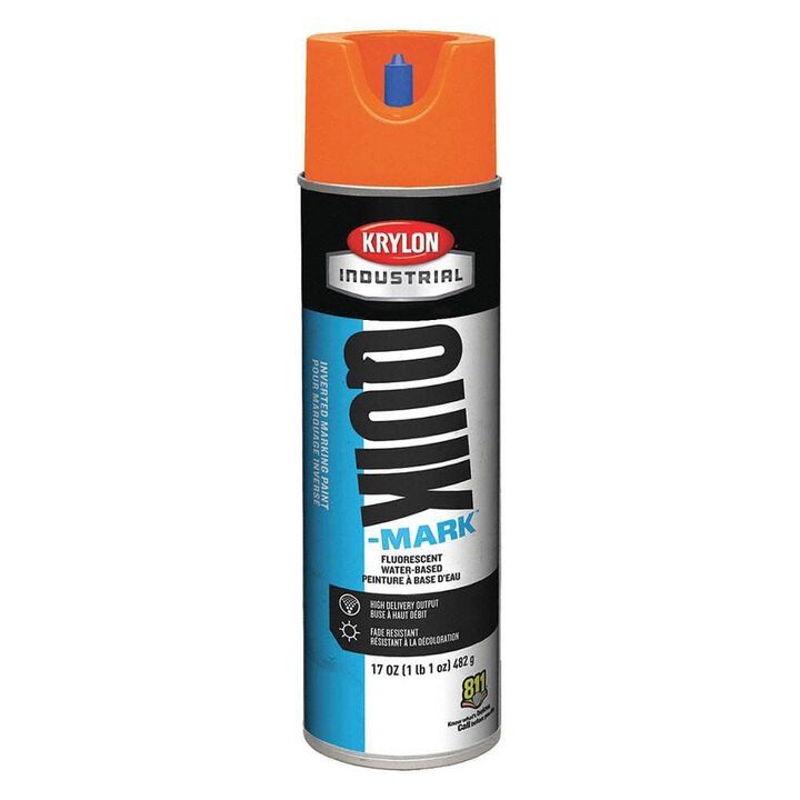 Krylon Quik-Mark 17 Oz Water-Based Inverted Marking Paint, Orange
