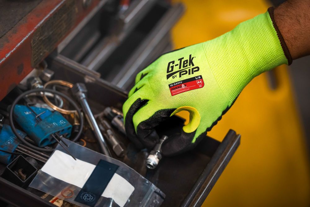 Protective Industrial Products G-Tek Paradox Hi-Vis A4 PU Cut Resistant Gloves Large, large image number 2