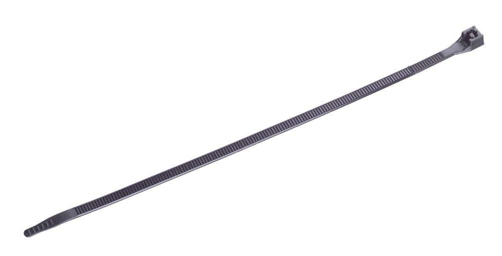 Gardner Bender 8 In. 25 Pack Releasable Cable Tie UV Black 50 lb. Tensile Strength, large image number 1