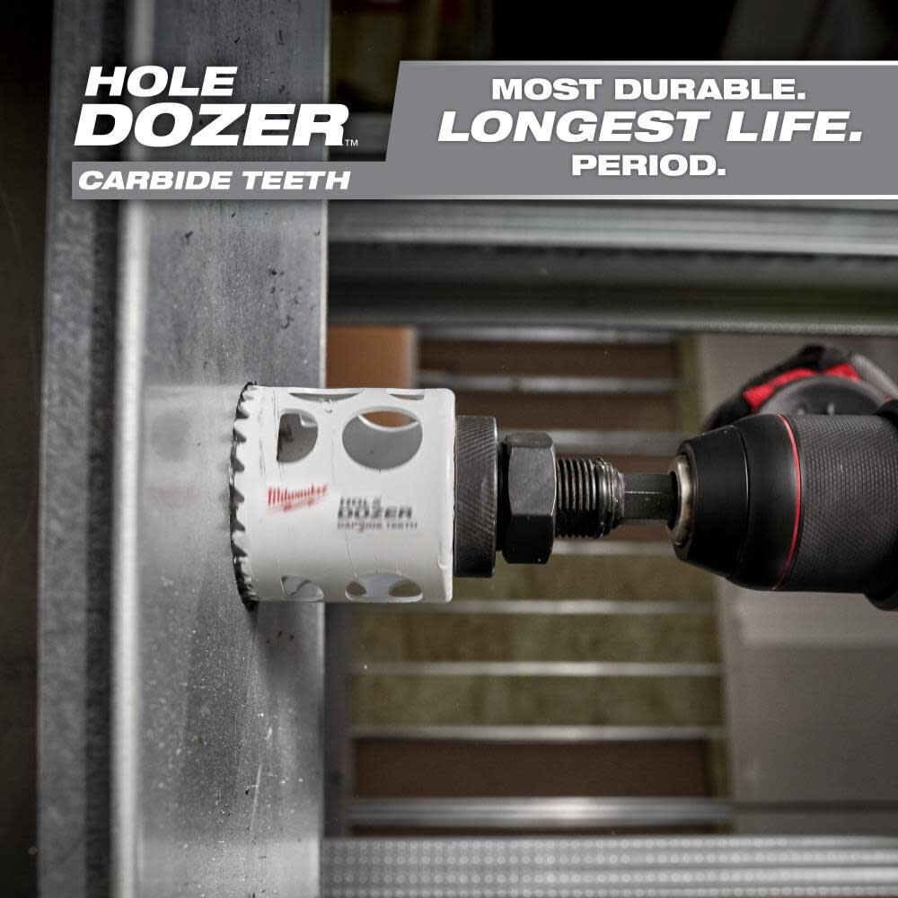 Milwaukee 2-1/8inch HOLE DOZER with Carbide Teeth Hole Saw, large image number 6