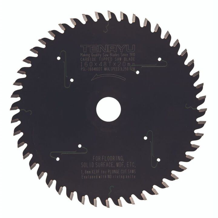 Tenryu 160 mm x 48T PTFE Coated Plunge Cut Saw Blade