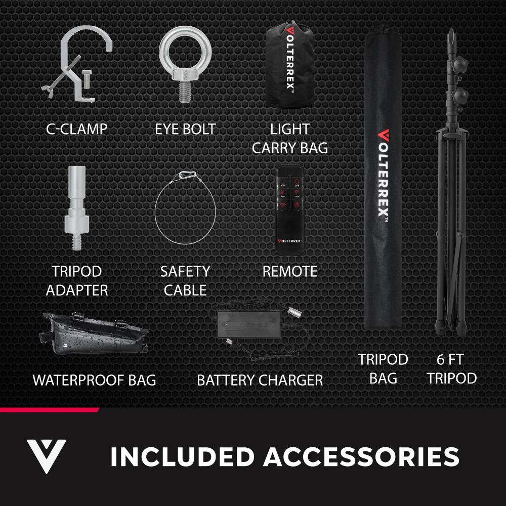 Volterrex 48V 10Ah 100W 13000 Lumens LED Work Light Kit with Tripod Stand, large image number 3
