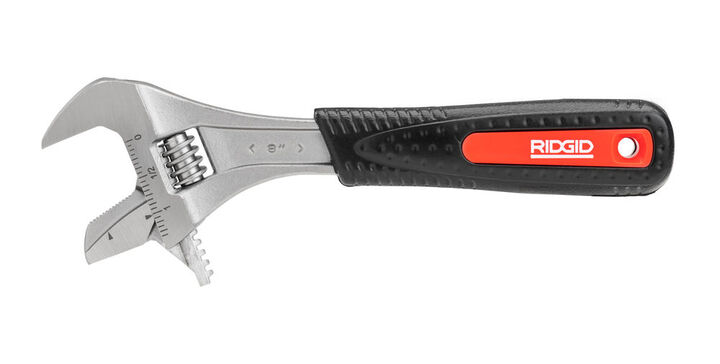 Ridgid 8 Inch Wide Capacity Reversible Adjustable Wrench
