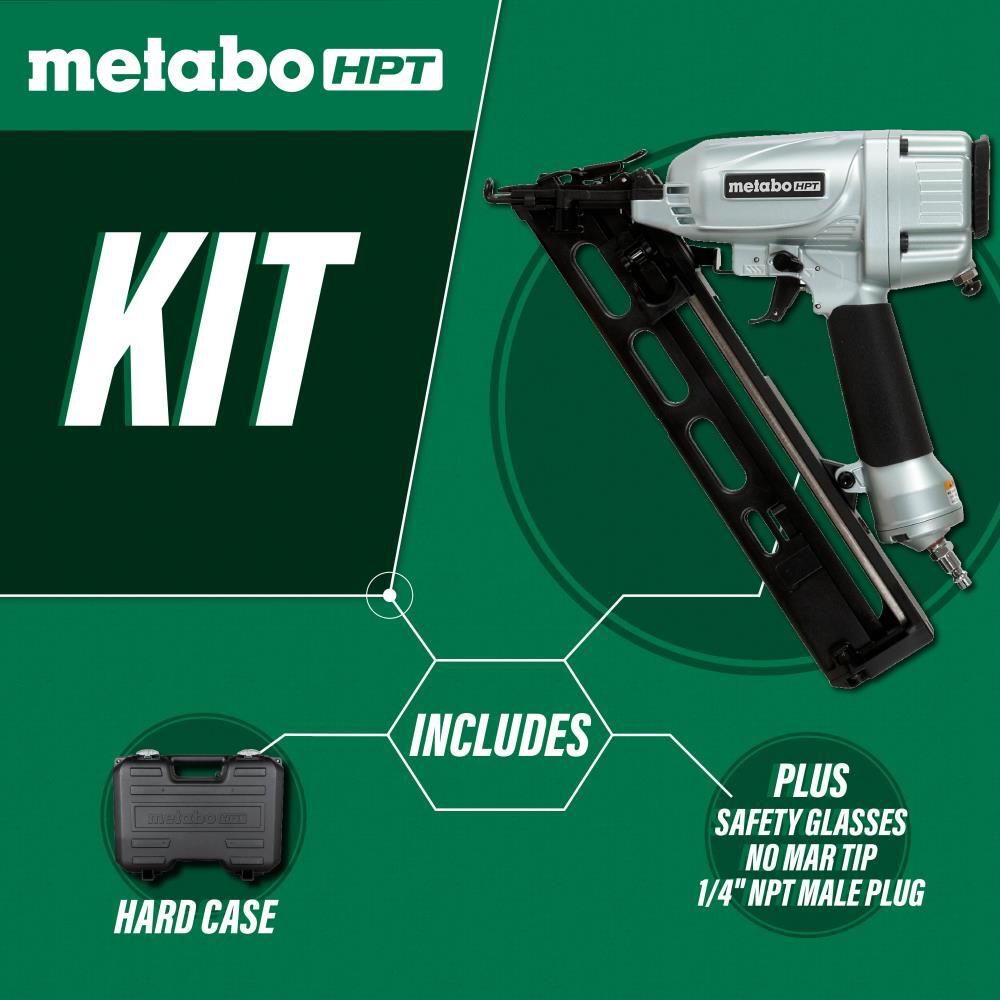 Metabo HPT 2-1/2 In. 15-Gauge Angled Finish Nailer with Air Duster, large image number 4