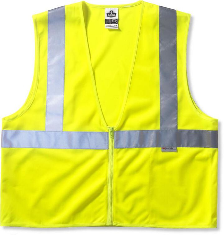 Ergodyne GloWear 8220Z Lime Class 2 Standard Vest - S/M