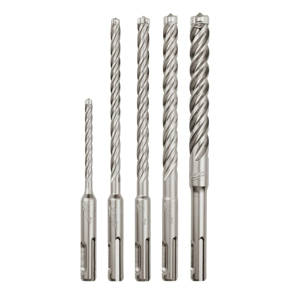 Milwaukee 5-Piece MX4 4-Cutter SDS-Plus Rotary Hammer-Drill Bit Kit, large image number 1
