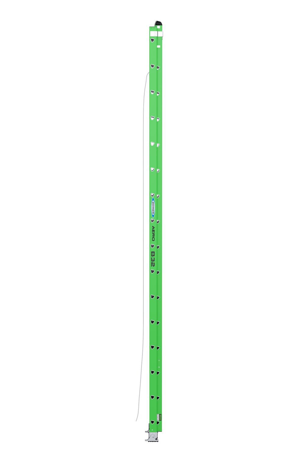 Werner AERO Extension Ladder 32' IAA FG Box Rail/Tri Rung Cable Hook V Rung, large image number 4