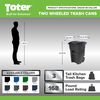 Toter 48 Gallon Trash Can with Smooth Wheels and Lid, small image number 2
