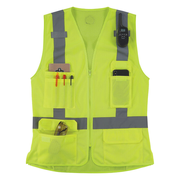 Ergodyne GloWear 8247ZW-S Class 2 Womens Surveyor Hi-Vis Lime Vest Small, large image number 10