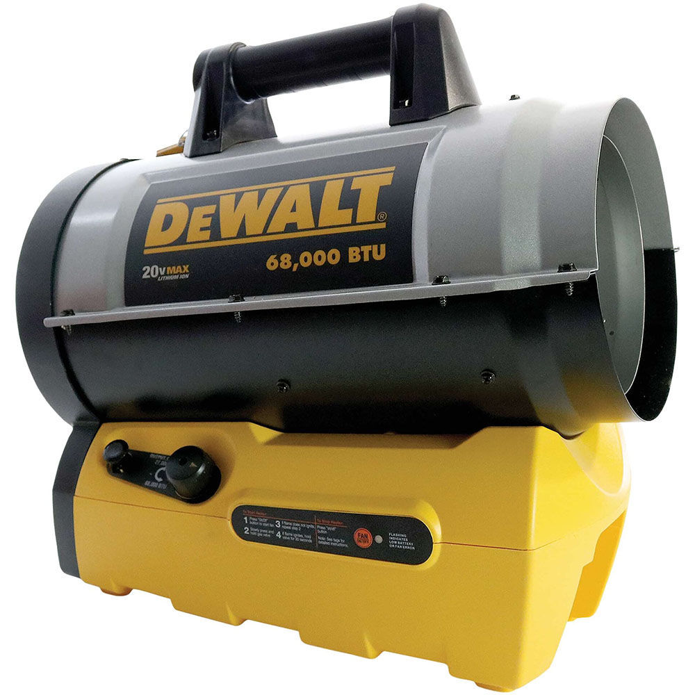DEWALT 68000 BTU Cordless Portable Forced Air Propane Heater, large image number 1