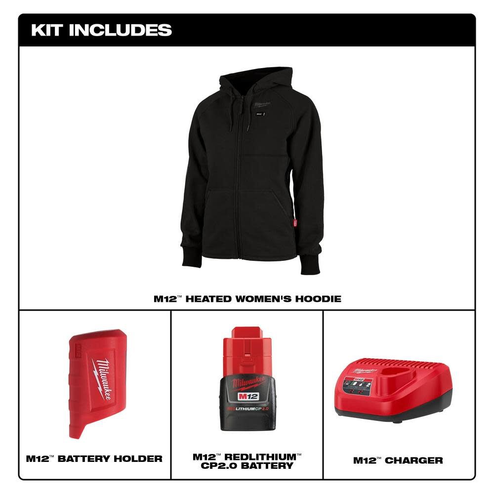 Milwaukee M12 Womens Heated Hoodie Kit, large image number 3