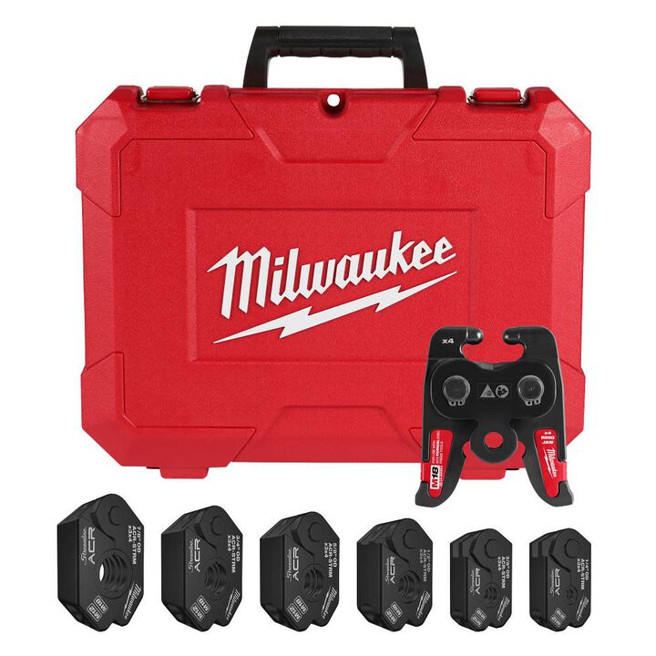 Milwaukee 1/4 Inch - 7/8 Inch Streamline ACR Pivoting Press Ring Kit for M18 FORCE LOGIC Press Tool