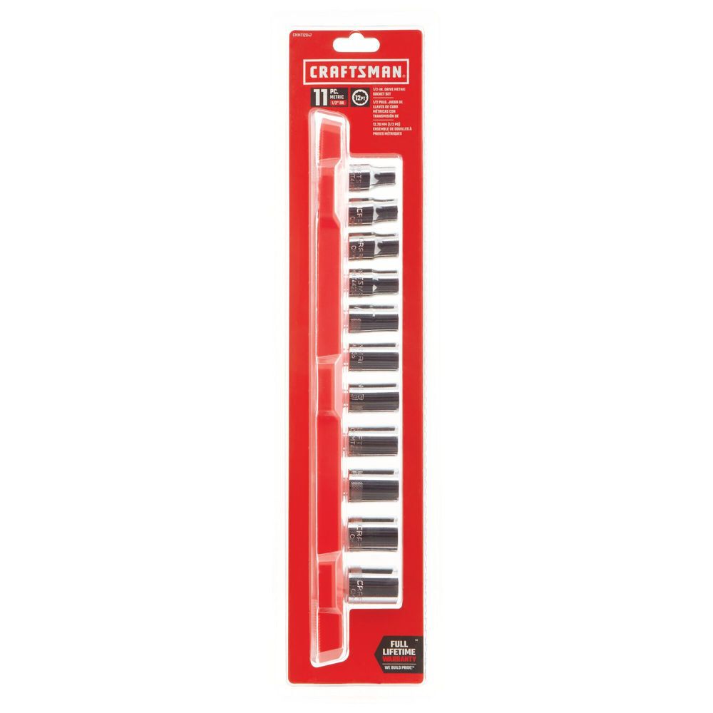 CRAFTSMAN 1/2-in Drive Metric 12 Point Socket Set, 11pc, large image number 8