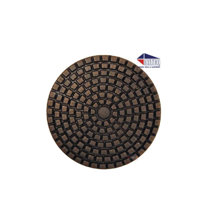Diteq 100 Grit Brown 3 Inch Resin Flexible Concrete Polishing Pad, large image number 1