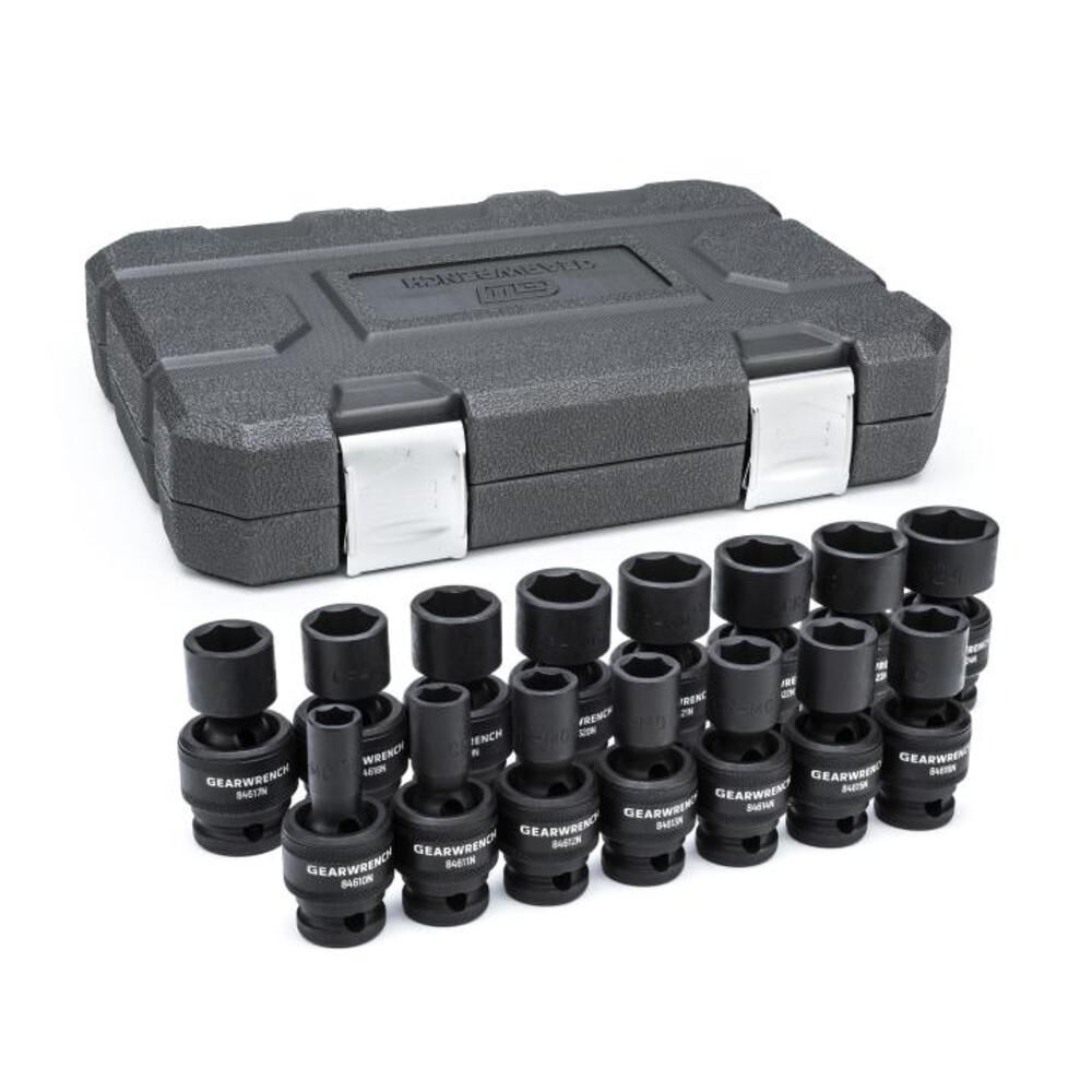 GEARWRENCH Universal Impact Socket Set 15 pc. 1/2 In. Drive 6 Point Metric, large image number 1