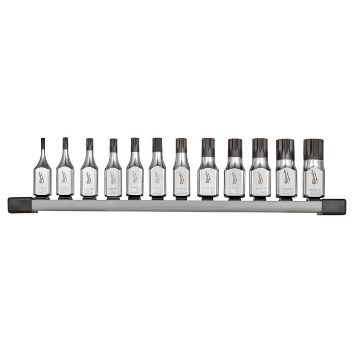 Milwaukee 1/4 Inch Drive Metric Low-Profile Hex Bit Socket Set and 3/8 Inch Drive Triple Square Bit Socket Set Bundle, large image number 2