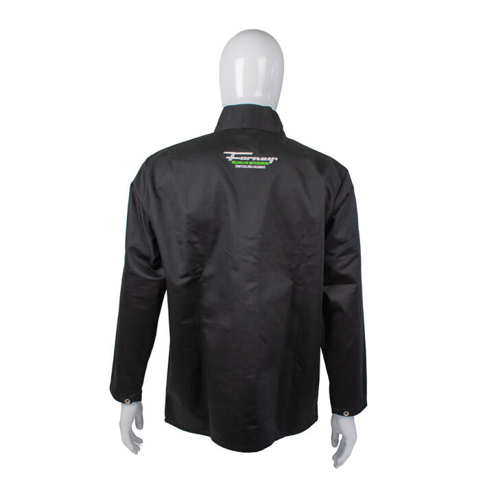 Forney Industries Flame Retardant Light-Duty Welding Jacket, Black, Large, large image number 3