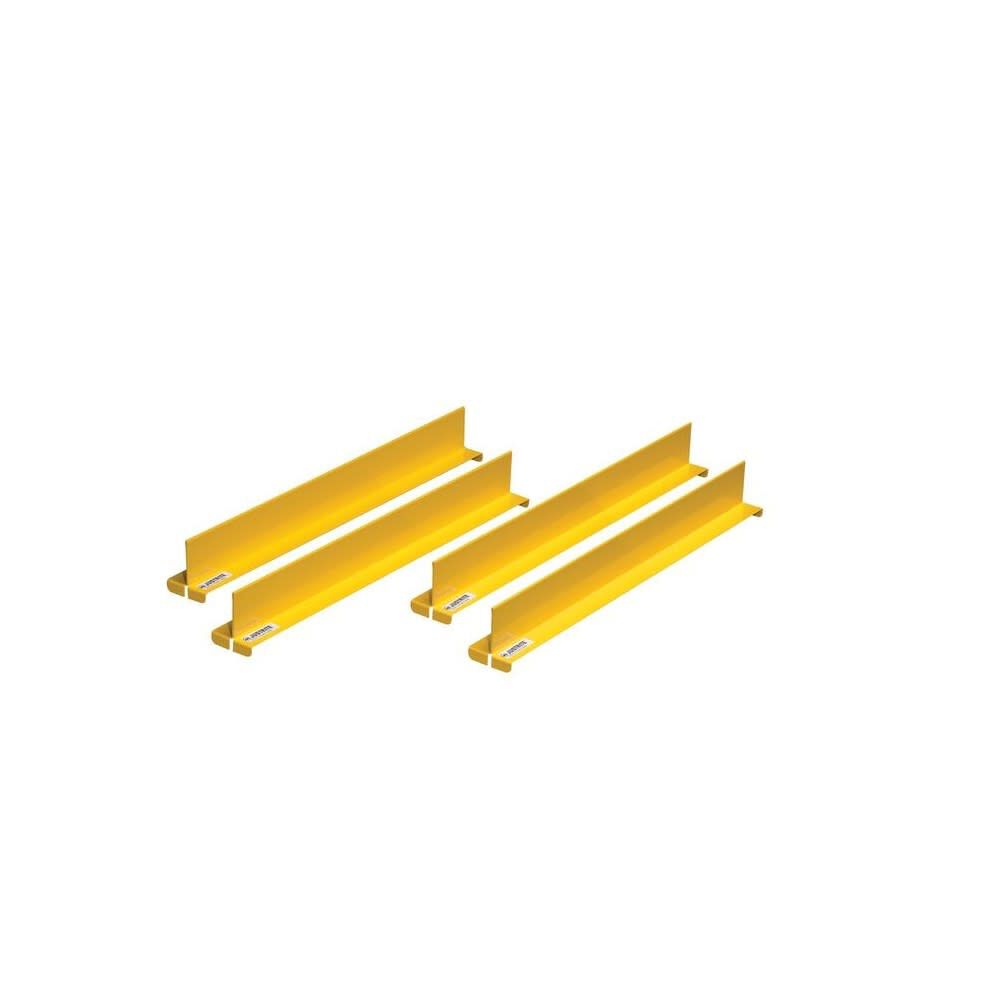 Justrite 18 in Depth Yellow Steel Shelf Dividers 4pk, large image number 1