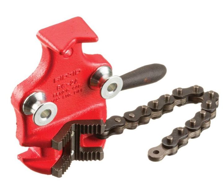 Ridgid 1/8 - 5 Inch Cast Iron Top Screw BC510 Bench Chain Vise, large image number 1
