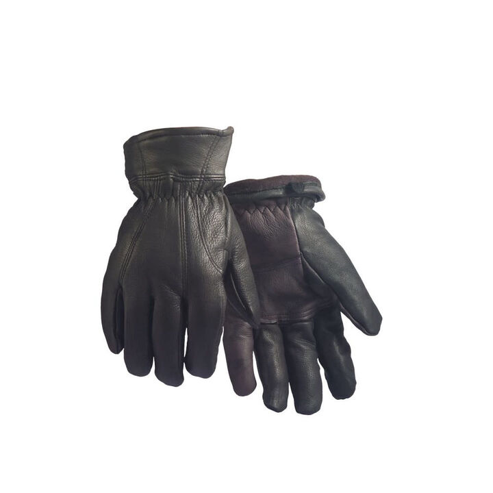 Hand Armor Men's Black Lined Grain Deerskin Gloves
