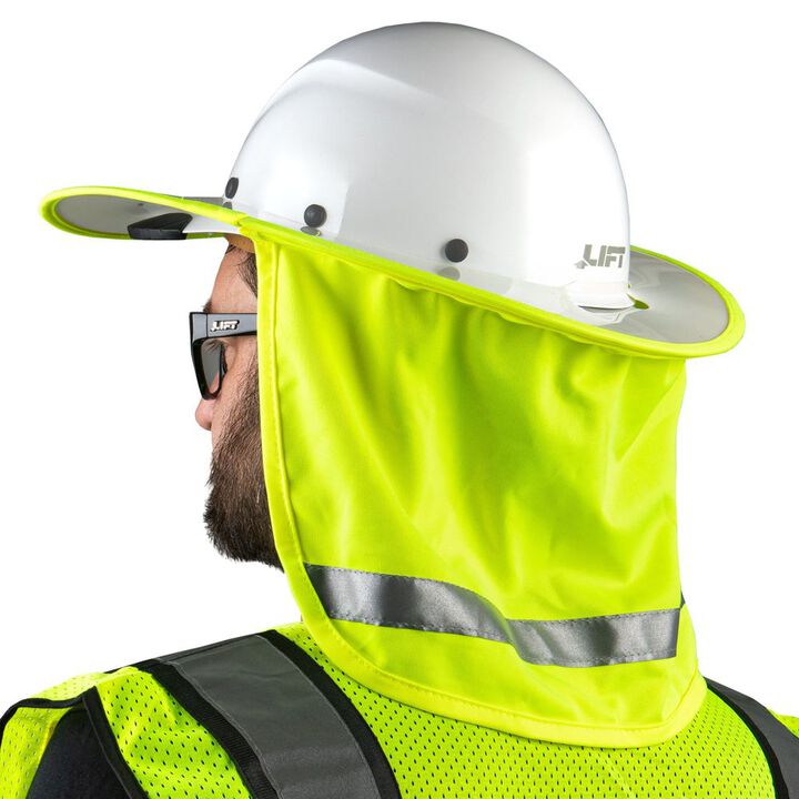 Lift Safety DAX Cap Style Hi-Viz Yellow Sunshade, large image number 1