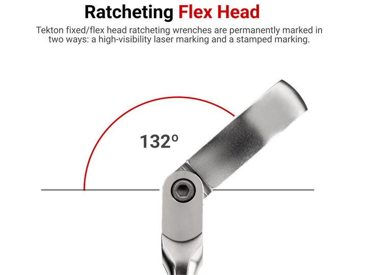 Tekton Fixed/Flex Head Ratcheting Box End Wrench Set, (1/4-3/4 Inch), large image number 3