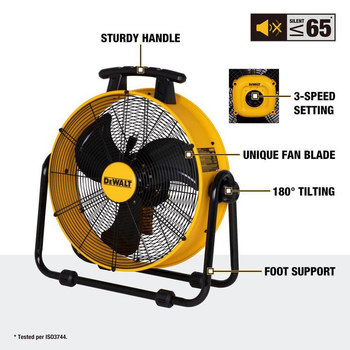 DEWALT 20 Inch 5000 CFM 120V Drum Fan, large image number 4