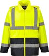 Portwest Yellow and Black Hi-Vis Contrast Rain Jacket - Large, small image number 1