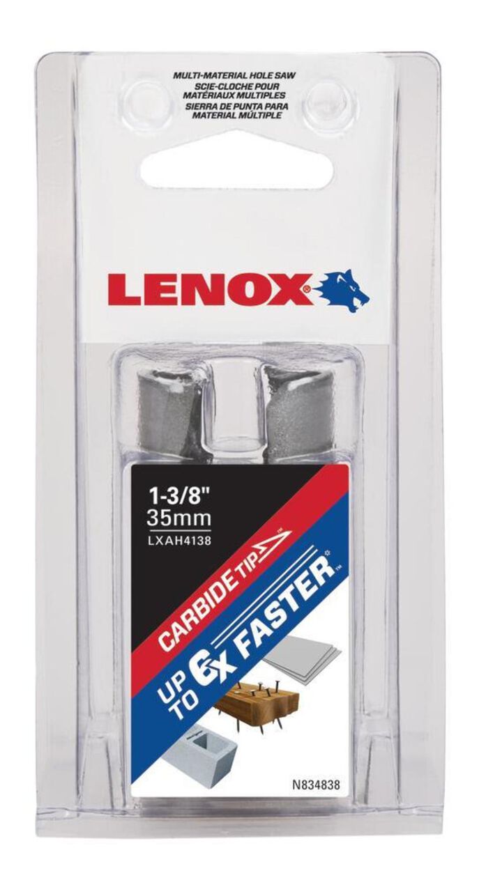 Lenox 1 3/8in (35MM) MM CARBIDE HOLE SAW, large image number 1