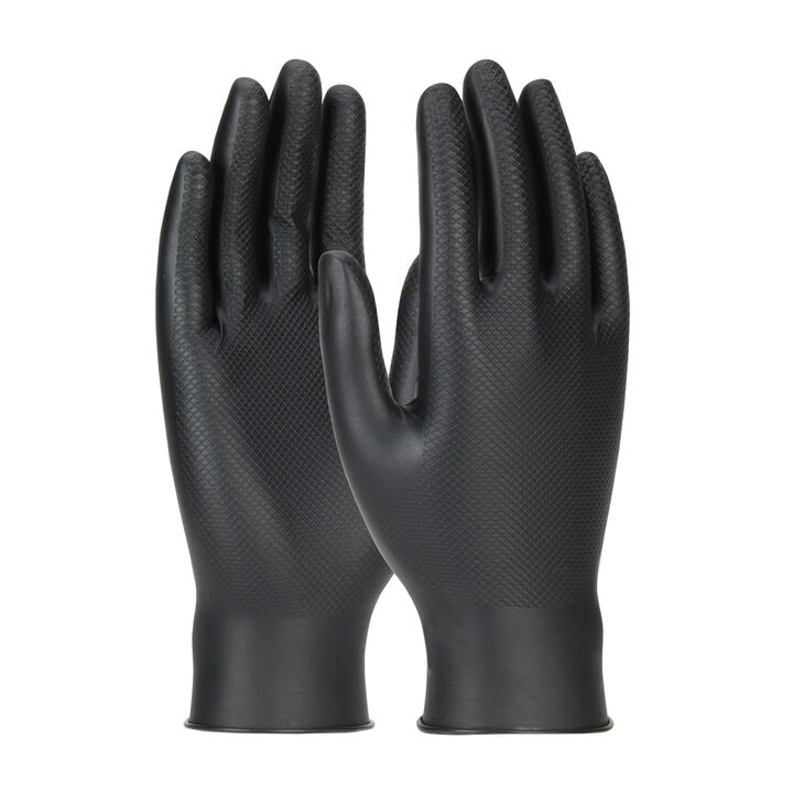 Protective Industrial Products Grippaz Black Nitrile Extended Gloves 2X