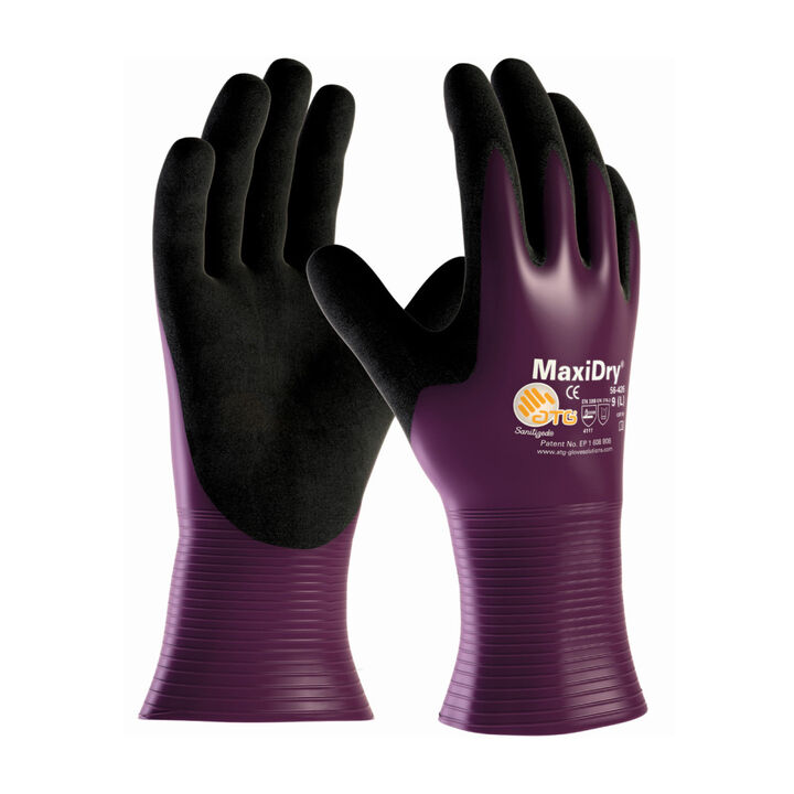 Protective Industrial Products ATG MaxiDry Nitrile Coated Work Gloves Large