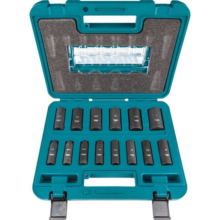 Makita 3/8in Drive Deep Well Impact Socket Set 14pc