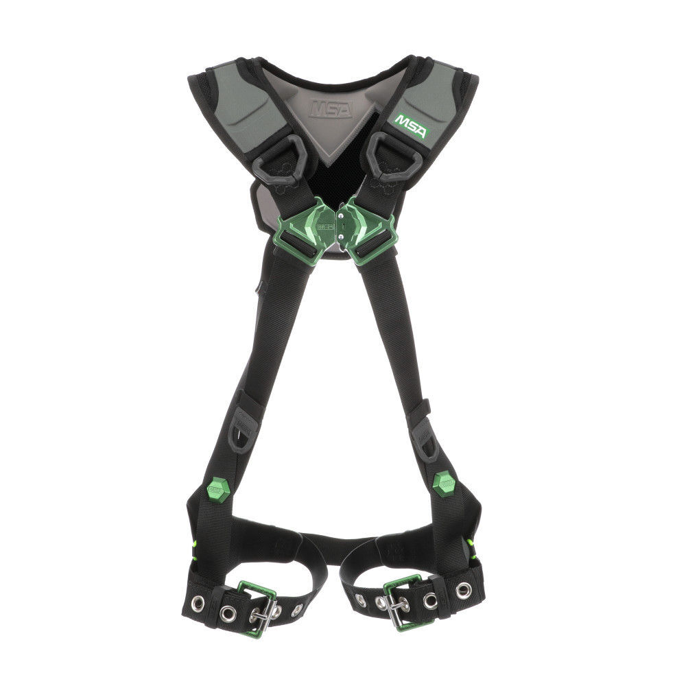 MSA Safety Works V FLEX Harness Standard Back D Ring Tongue Buckle Leg Straps, large image number 1