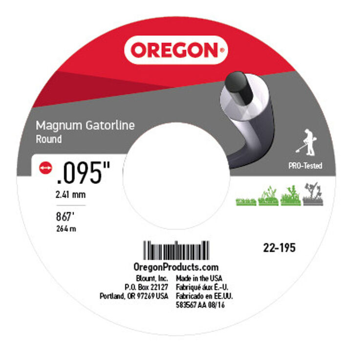 Oregon Magnum Gatorline Square 0.095 Inch x 1134 Ft Trimmer Line, large image number 1