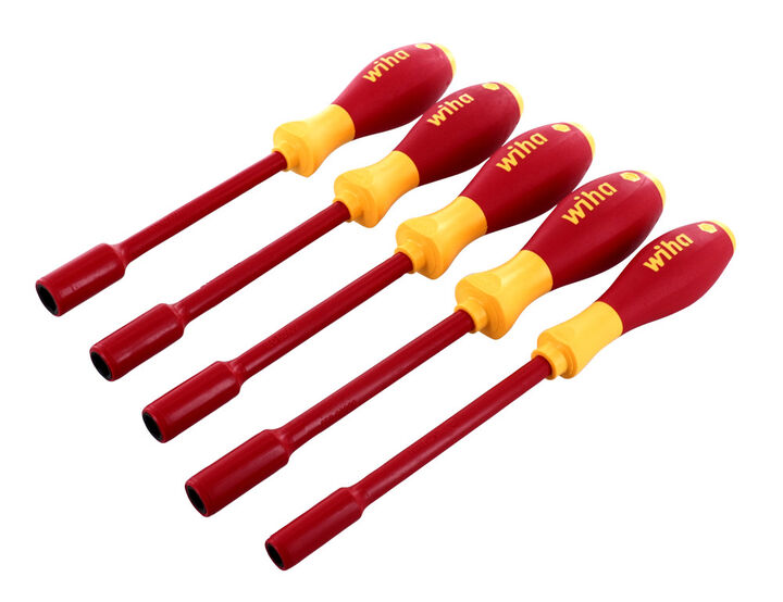 Wiha Insulated SoftFinish Metric Nut Driver Set 5 piece