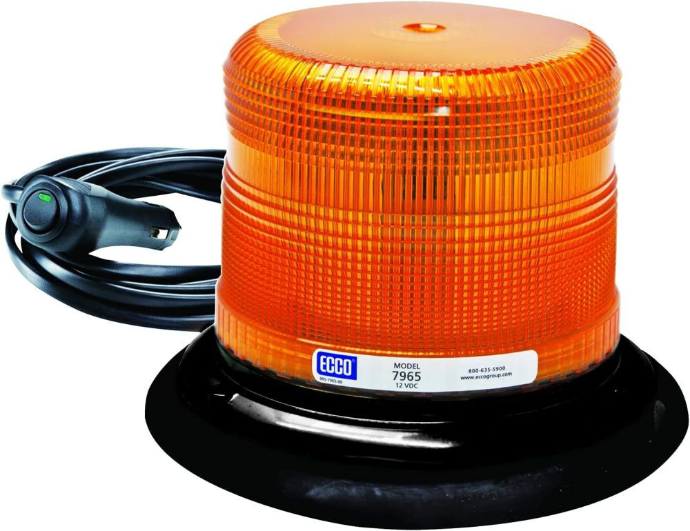 Ecco 7965 Series Pulse II 12-24VDC Amber Vaccum Mount LED Beacon Light, large image number 2