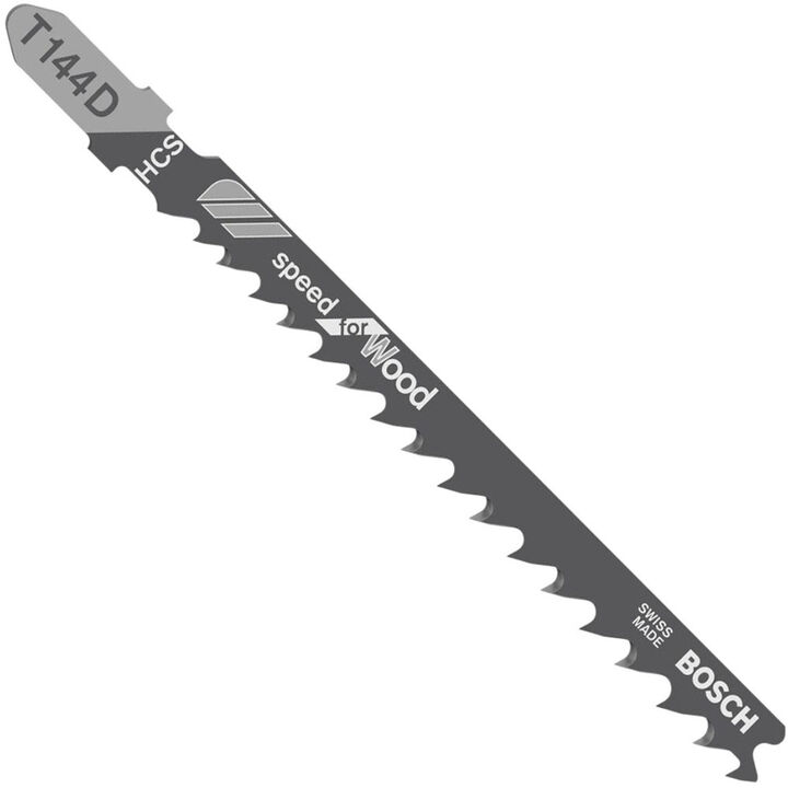 Bosch 4 Inch 6 TPI Speed for Wood T-Shank Jig Saw Blades 5 Piece