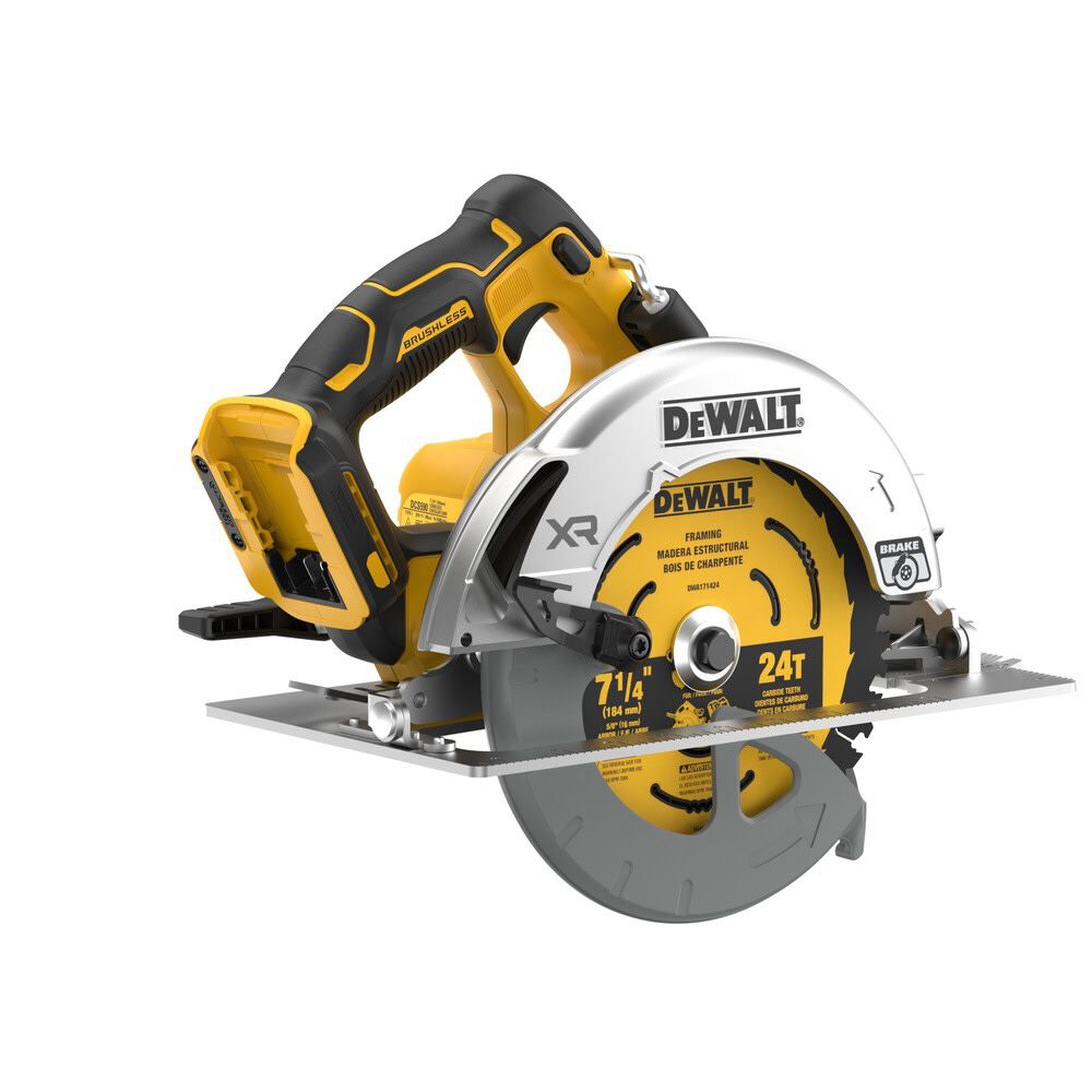 DEWALT 20V MAX 7-1/4 Inch Cordless Saw & 4-1/2 Inch - 5 Inch Grinder Bundle, large image number 6