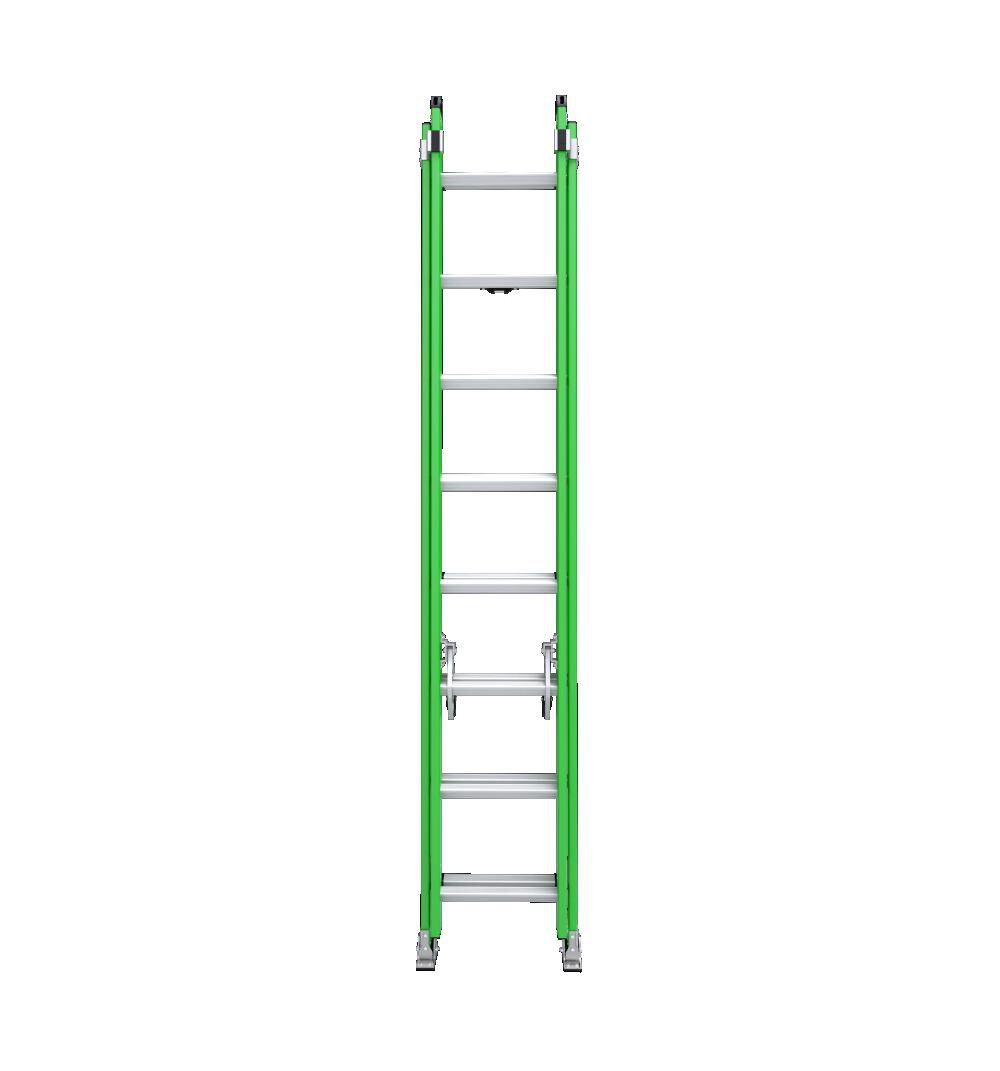 Werner AERO Extension Ladder 16' TYPE IAA Fiberglass Box Rail/Tri Rung, large image number 2