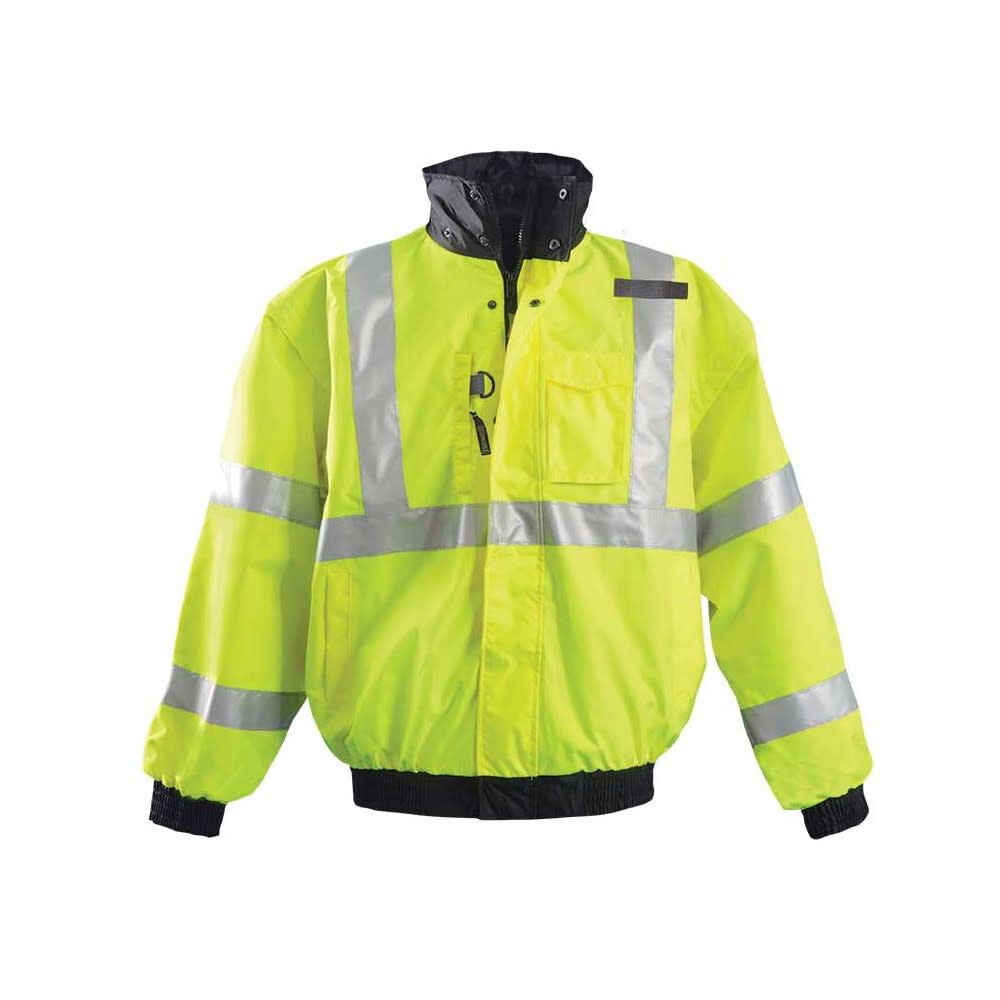 Occunomix Hi-Vis Yellow Premium Four-Way Original Bomber Jacket Small, large image number 1