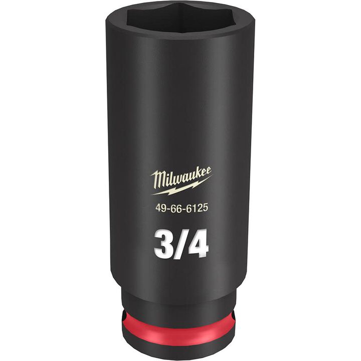 Milwaukee SHOCKWAVE Impact Duty Socket 3/8in Drive 3/4in Deep 6 Point